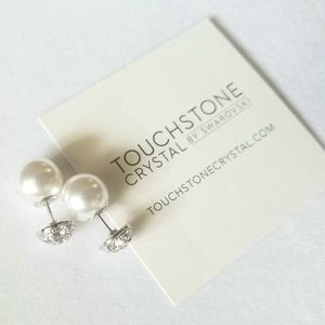 White Pearl Flip side  Earrings
